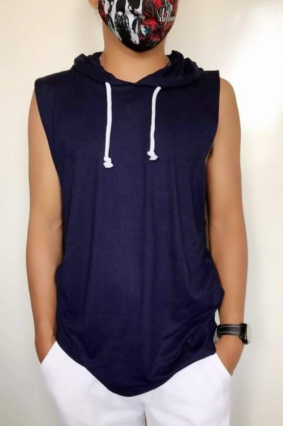 Sleeveless shirt with hotsell hood