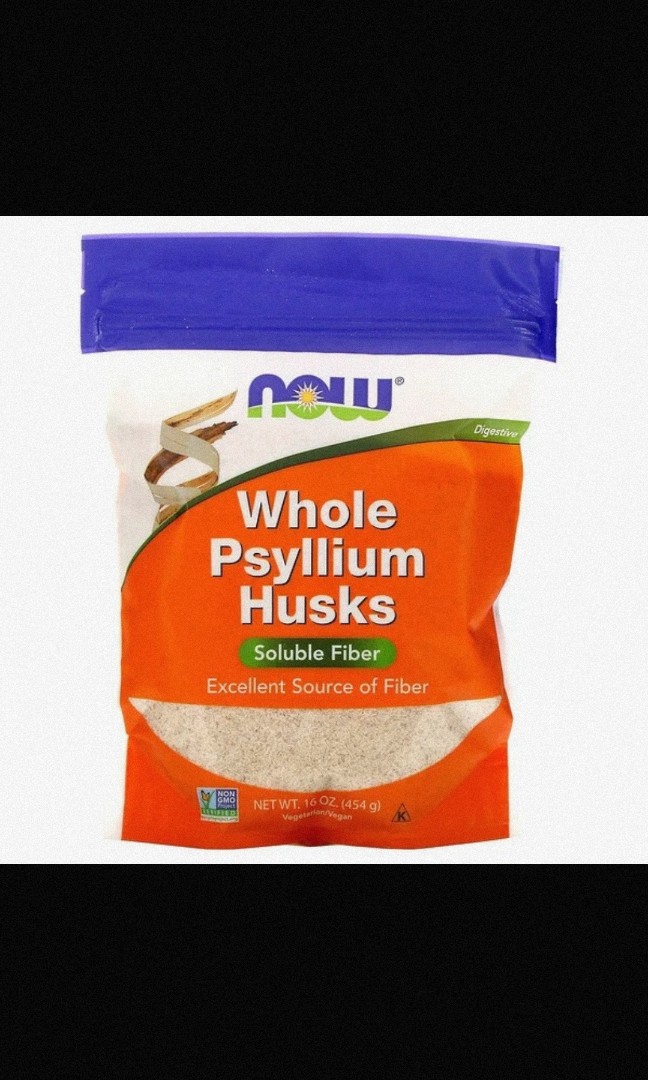 NOW Whole Psyllium Husk (464 g / 16OZ) Expiry date Jan2026, Health