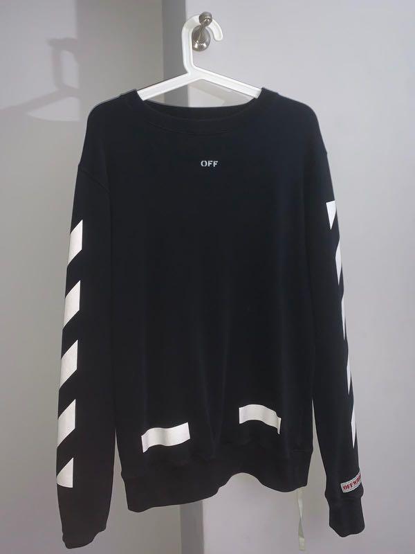Off white seeing things crew neck Men s Fashion Tops Sets Tshirts Polo Shirts on Carousell