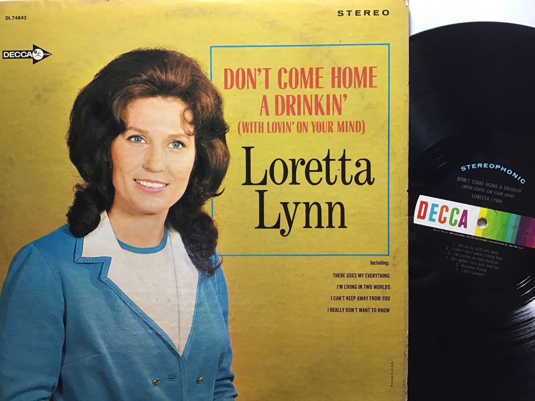 PIRING HITAM - Loretta Lynn - Dont Come Home a Drinkin' OOP 1966 DECCA VINTAGE VINYL LP Anubis Oldies Country, Music & Media, CD's, DVD's, & Other Media on Carousell