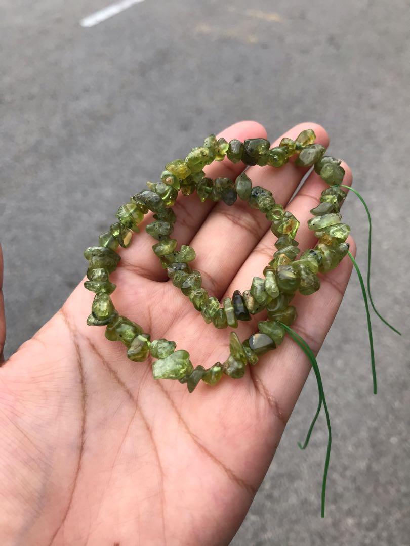 Peridot chip bracelet sale