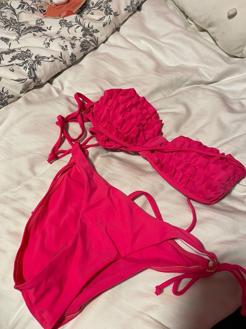 Pink Halter Neck Bikini, Women's Fashion, Swimwear, Bikinis & Swimsuits