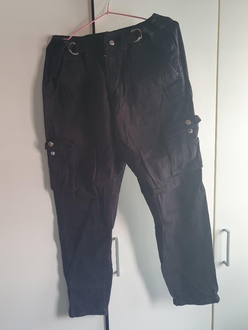 Womens Fashion Cargo Pants With Flap Pocket And Side V Waist Street Vibes  Tape, Solid Parachute Jogger Ladies Cargo Trousers Primark Mujer Style  #230927 From Daye01, $13 | DHgate.Com