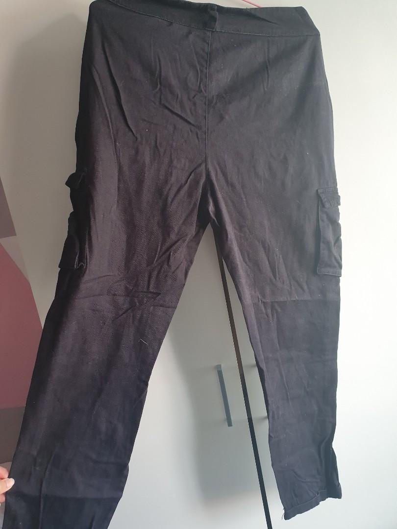 Primark Mens Black Cotton Cargo Trousers Size L L32 in Regular Buckle –  Preworn Ltd