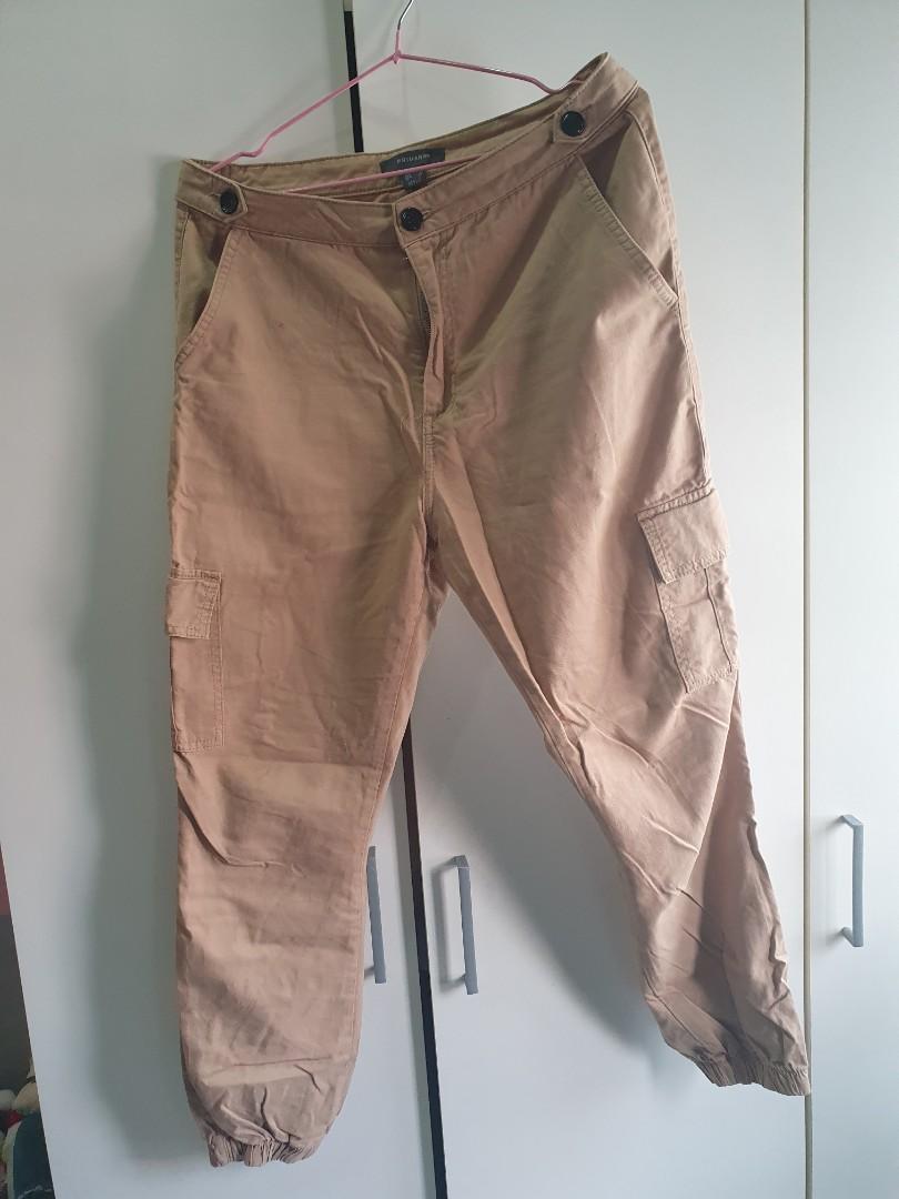 Primark Cargo Pants (Brown), Women's 