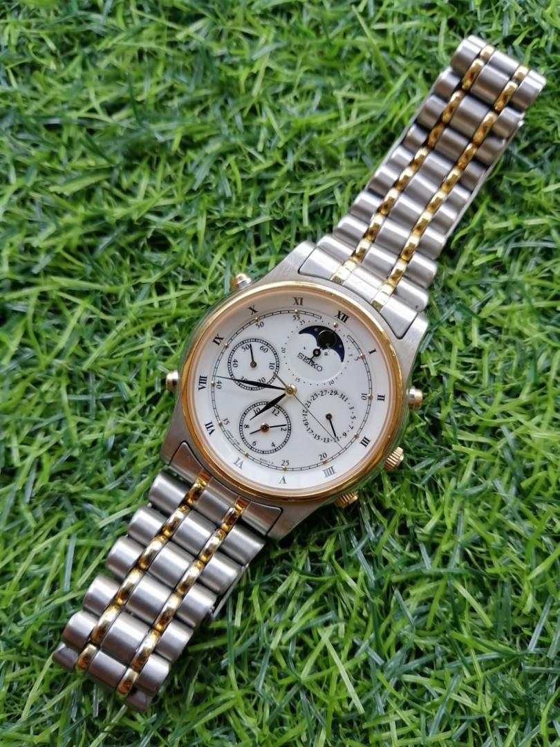 Rare Vintage Seiko Moon Phase, Men's Fashion, Watches & Accessories, Watches  on Carousell