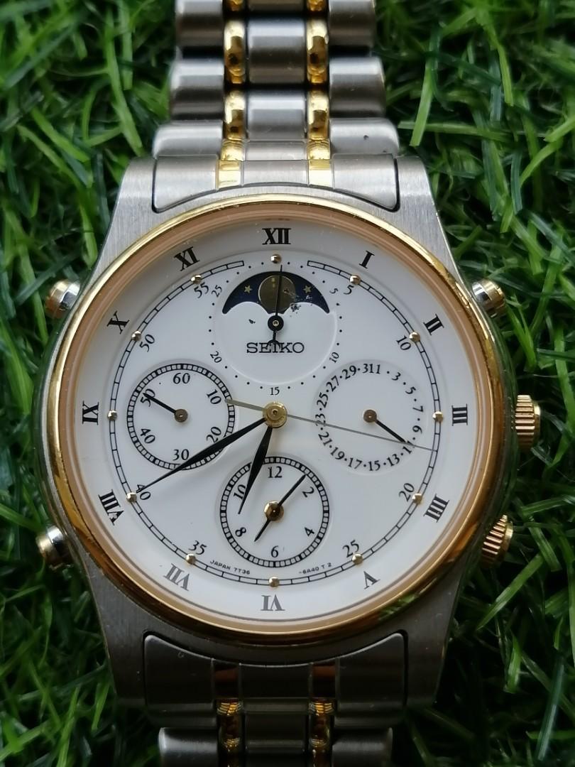 Rare Vintage Seiko Moon Phase, Fashion, Watches & Accessories, Watches on Carousell