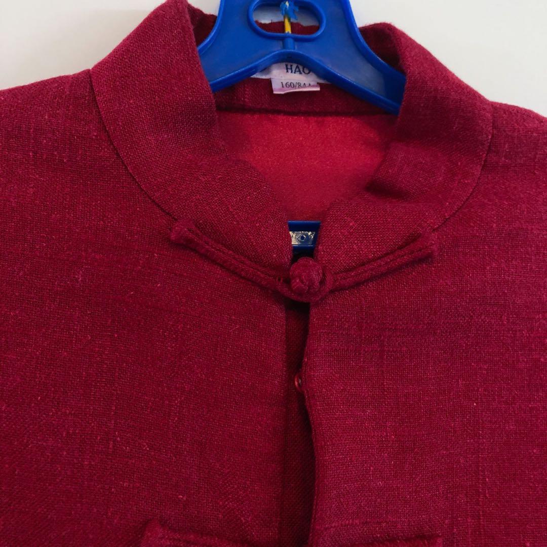 Red long sleeve jacket on sale