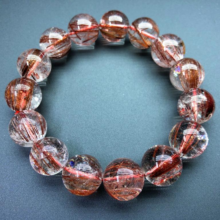 Red rutilated clearance quartz bracelet