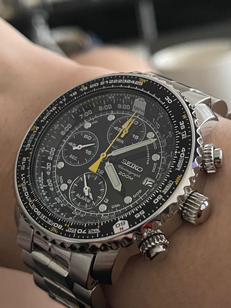 Seiko “Flightmaster” SNA411 P, Men's Fashion, Watches & Accessories,  Watches on Carousell