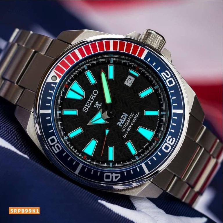 Seiko Prospex PADI SAMURAI SRPB99K1 Automatic Diver's 200M Gents Watch,  Men's Fashion, Watches & Accessories, Watches on Carousell