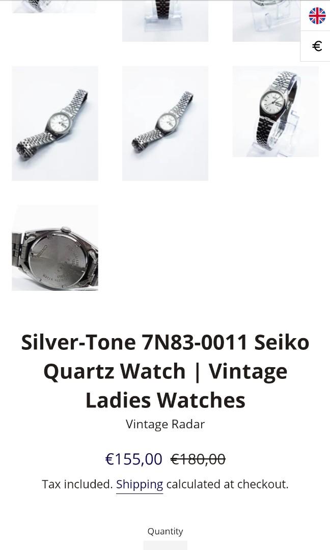 SEIKO VINTAGE LADIES QUARTZ WATCH 7N83-0011 SILVER TONE 精工女裝銀色石英錶手錶, 興趣及遊戲,  收藏品及紀念品, 古董收藏- Carousell