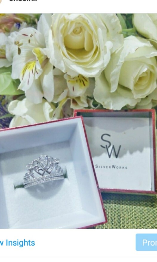 Silver Works 2 in 1 Crown Ring 925 Silver Women s Fashion Jewelry Organizers Rings on Carousell