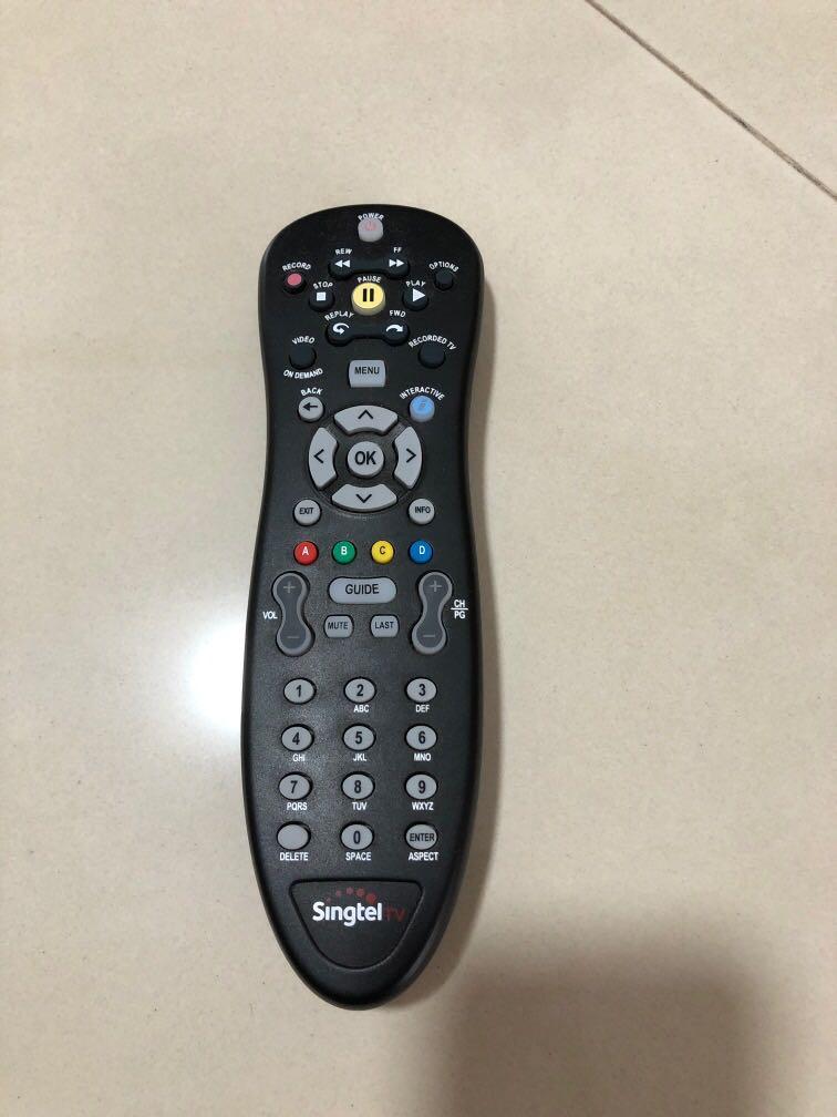 Singtel TV remote control, TV & Home Appliances, TV & Entertainment, TV