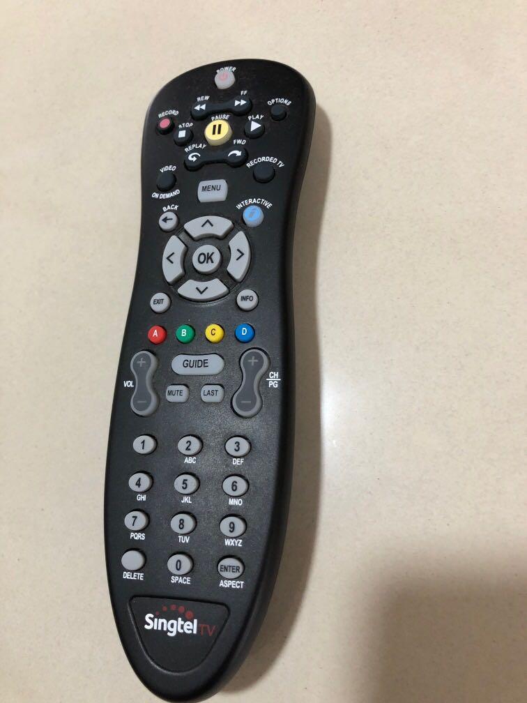 Singtel TV remote control, TV & Home Appliances, TV & Entertainment, TV