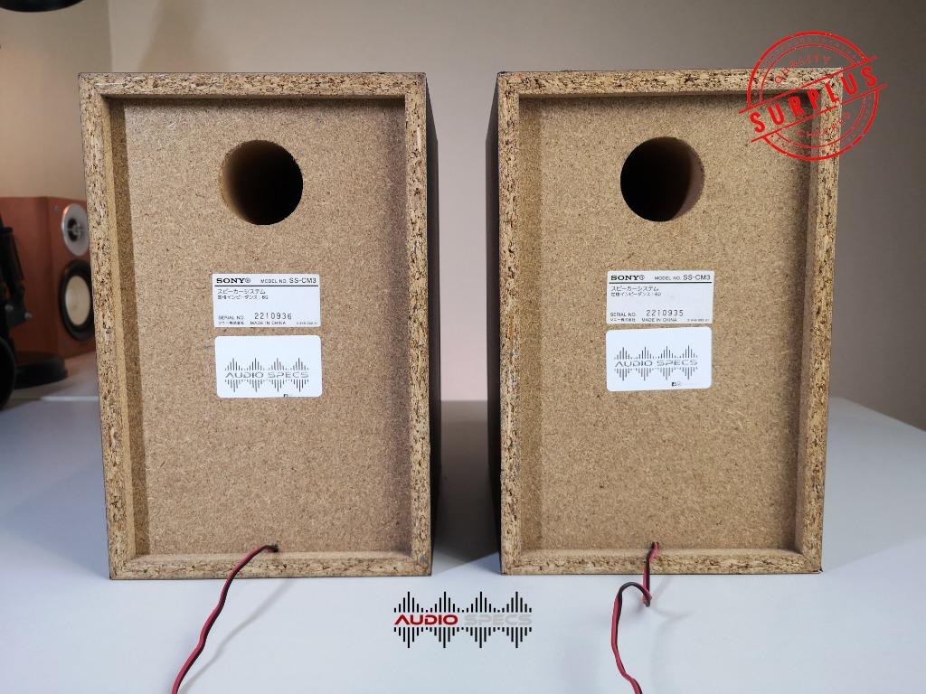 Sony SS-CM3 Mini HiFi Bookshelf Speakers (Category: Soundbars, Speakers & Amplifiers) located in Quezon City. Submitted by allanpauco (Listing ID 1093691451, Image 3). Description: Slightly used in very good sounding condition 👌 Good Sound Quality. Soft Bass Clarity. 6Ω Impedance approx 15 to 30w Dimensions: 8.5in(L) x 6in(W) x 9in(H) Minor scratches due to it's black glossy finish as shown in the photos. No front cover. Compatibility is buyer's