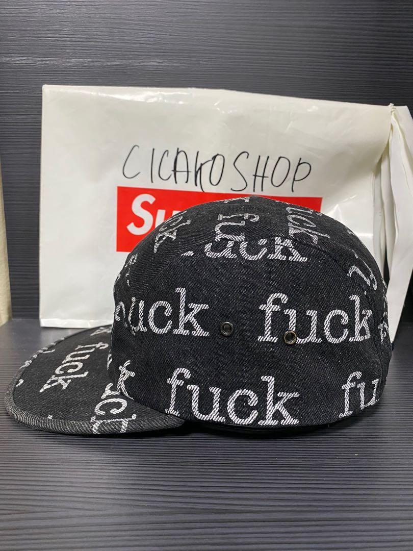 Supreme Fuck Denim Camp Cap, Men's Fashion, Watches & Accessories