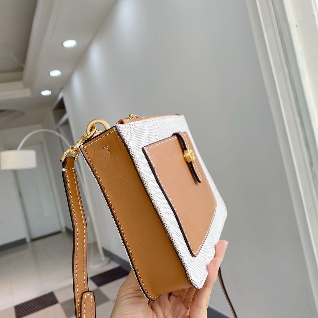 Tory Burch Walker Canvas Double Zip Crossbody, Women's Fashion, Bags