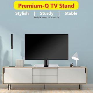 [iDS] TV Stand Universal Wall Mount Pedestal TV Bracket On Table Top Or Console For 32-65 inch VESA 8mm Tempered Glass