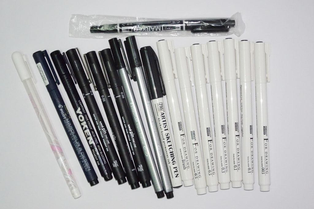 新，Urban sketch, 漫畫, 針筆] Drawing Pen 及water-based, oil-based