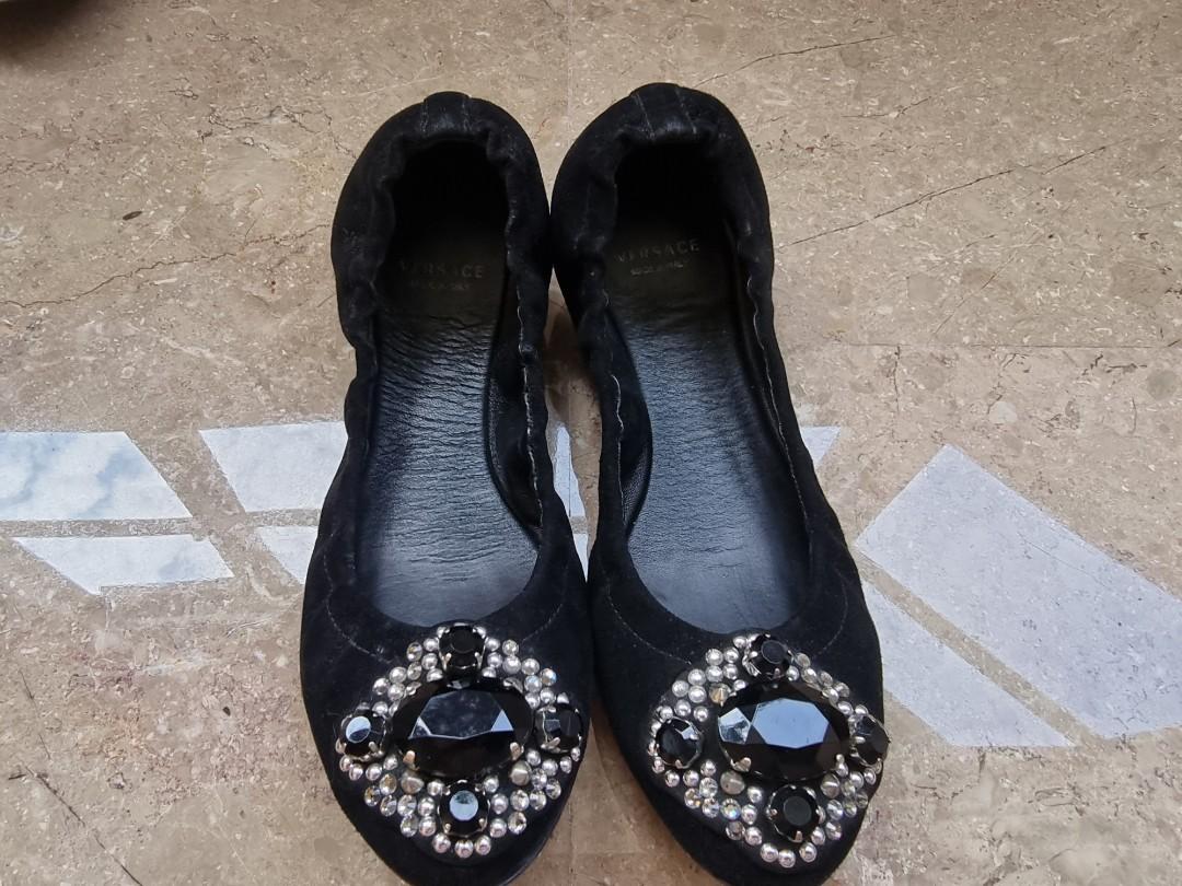 Versace ballerina in black