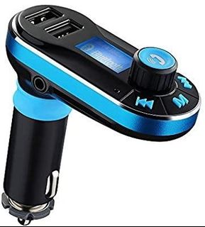 T25 Car Charger MP3 Player FM Transmitter with Bluetooth Dual USB Port and  Micro SD Slot