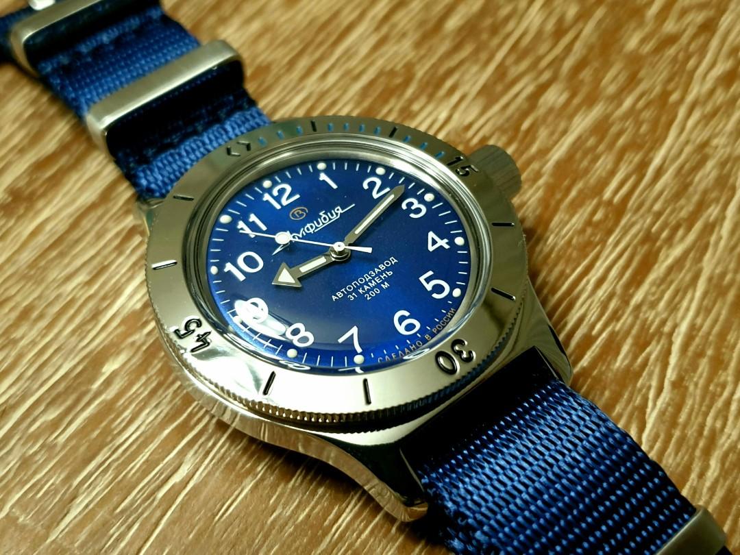 Vostok amphibia hotsell blue dial