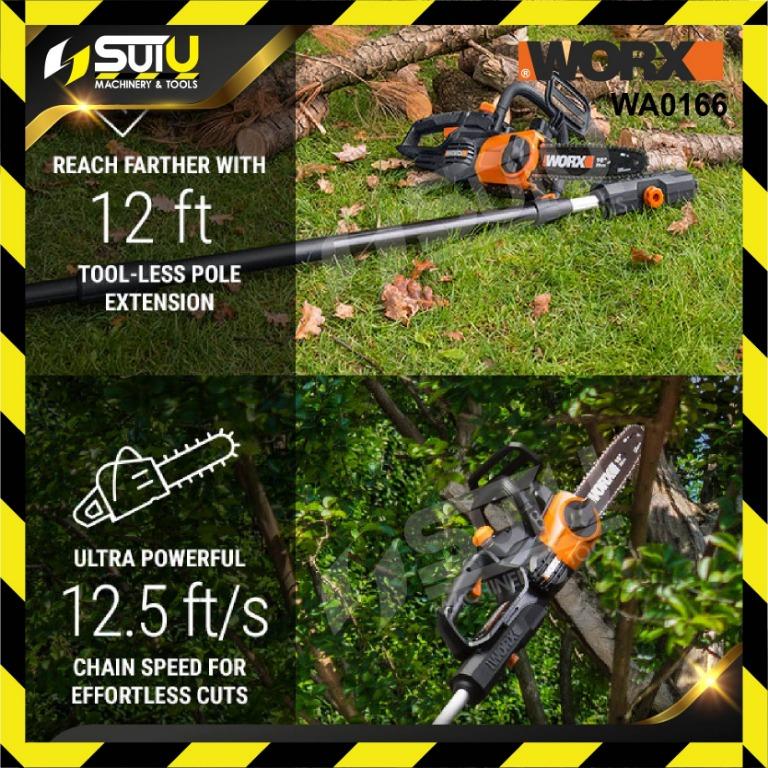 Worx WA0166 3M 20V Extension Pole for Chainsaw WG322E (Extension Only