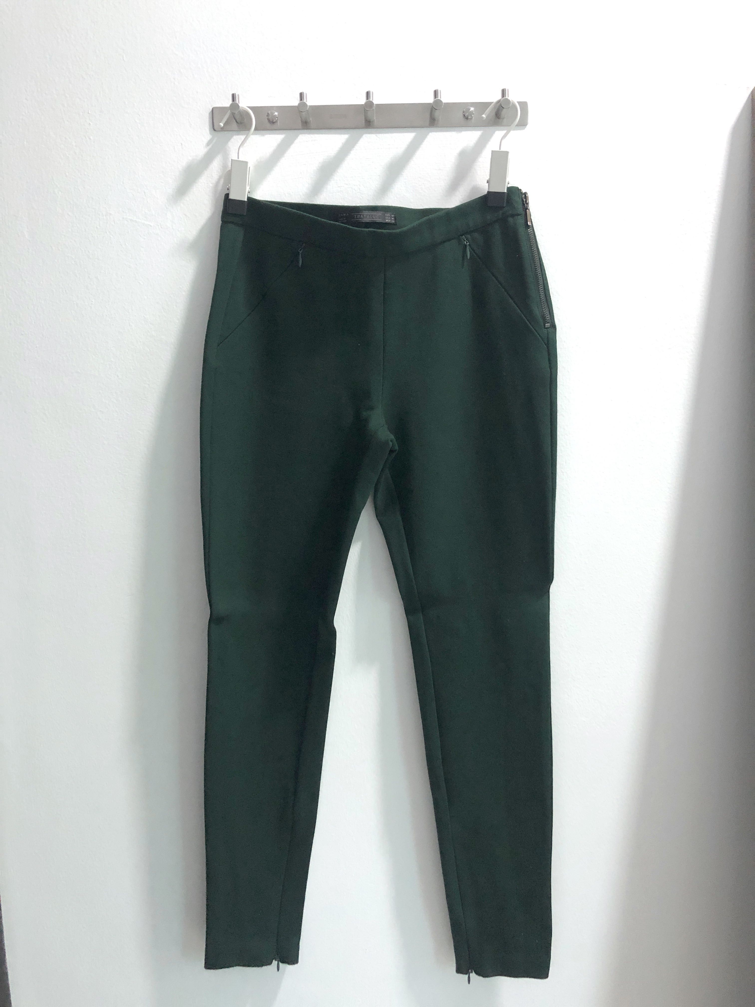 Zara Trafaluc Dark Green Pants Women s Fashion Bottoms Jeans