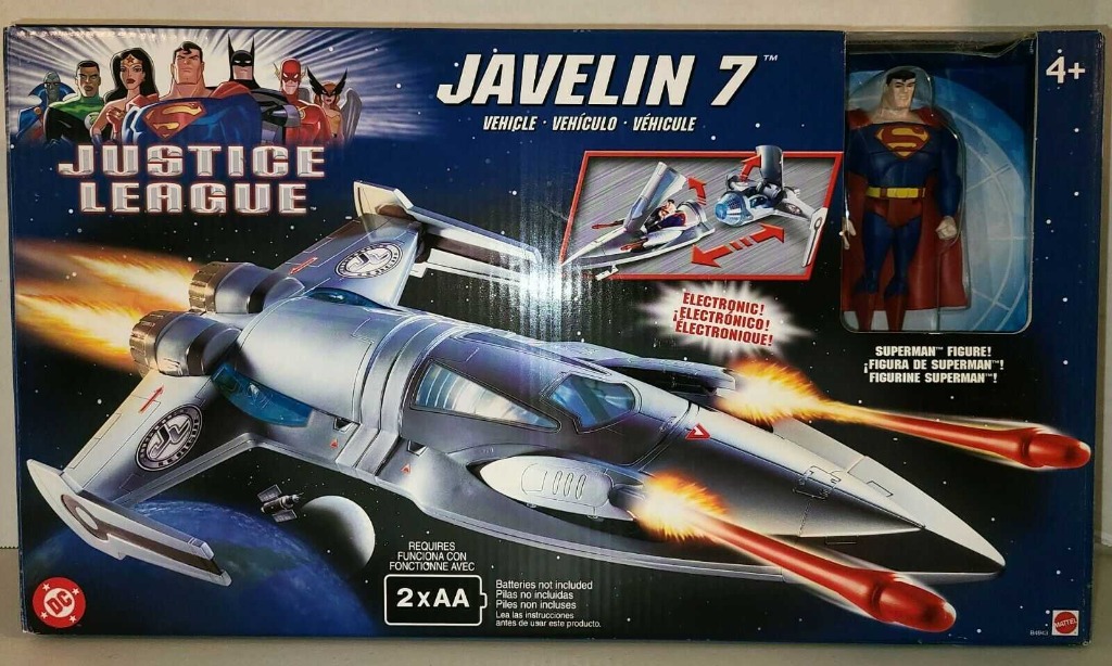 2003 Justice League Javelin 7 Electronic Vehicle with Superman Mattel