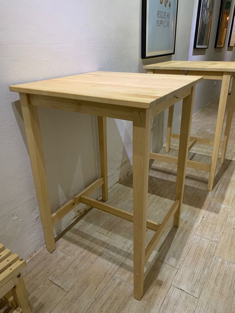 2x ikea wood bar tables bjorkudden, Furniture & Home Living, Furniture