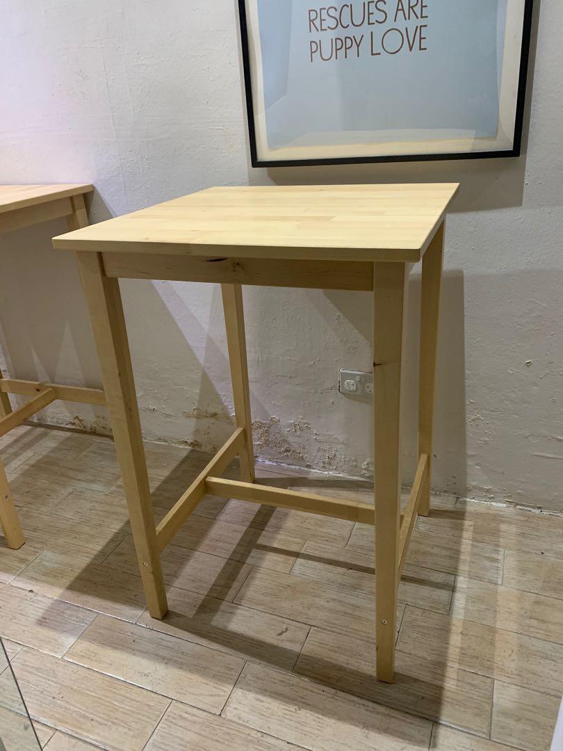 2x ikea wood bar tables bjorkudden, Furniture & Home Living, Furniture