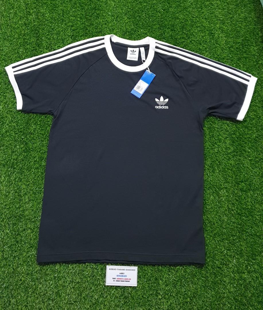 Adidas 3 stripe ringer tee top