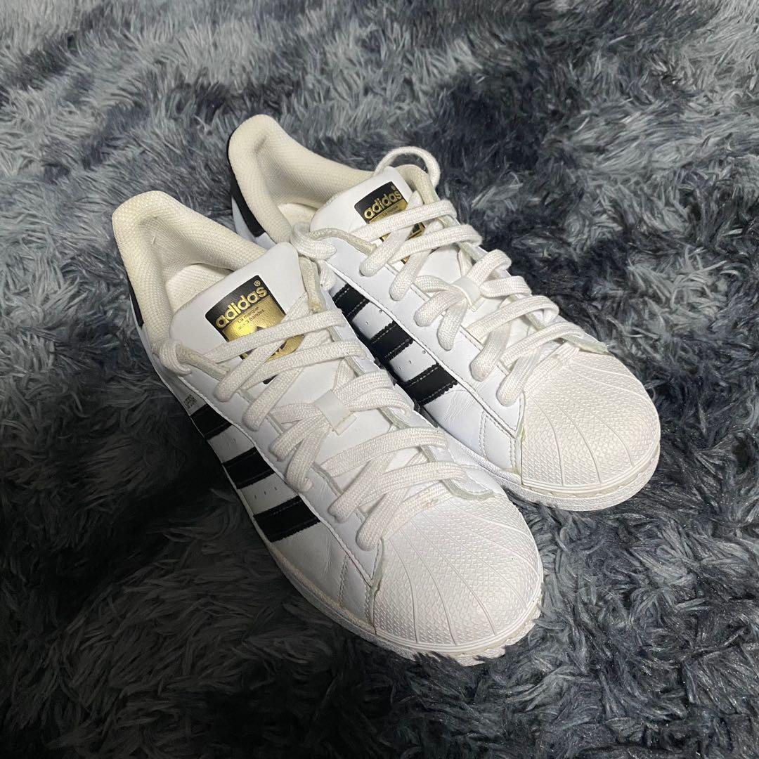 Adidas superstar black and white size 8 sales