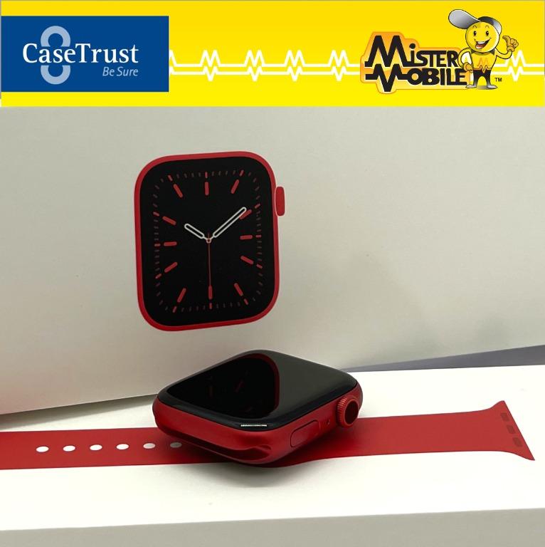 Apple watch series 6 red aluminum case red sport band clearance