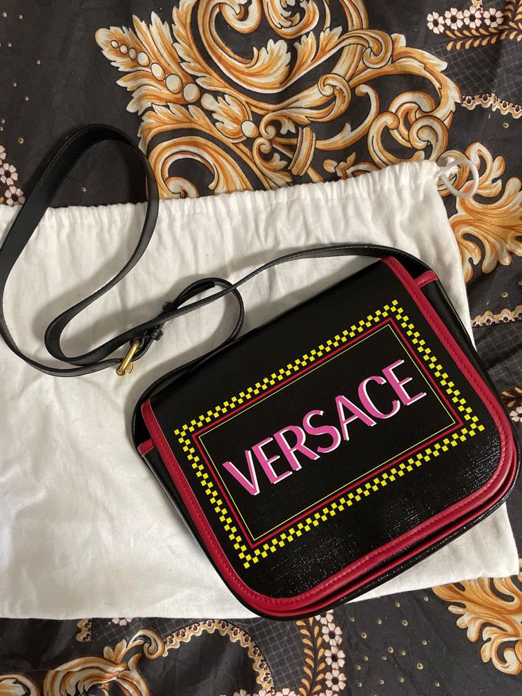 Authentic New Versace saddle flap bag, Luxury, Bags & Wallets on Carousell