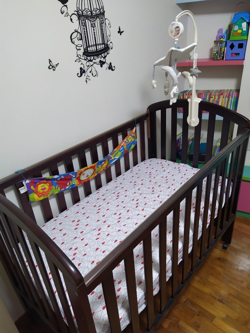 Baby Cot with Freebies, Babies & Kids, Baby Nursery & Kids Furniture