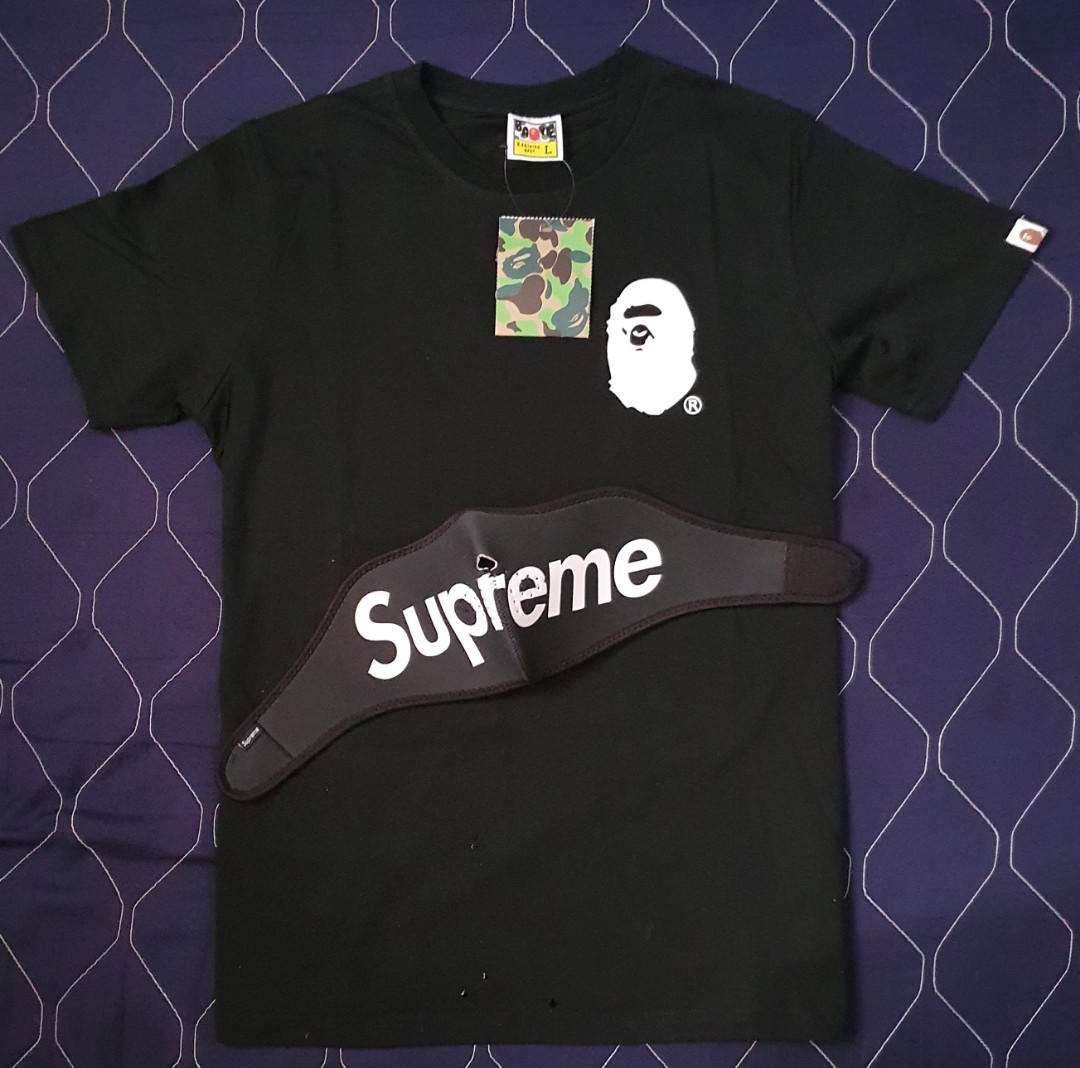 Bape x supreme Men s Fashion Tops Sets Tshirts Polo Shirts