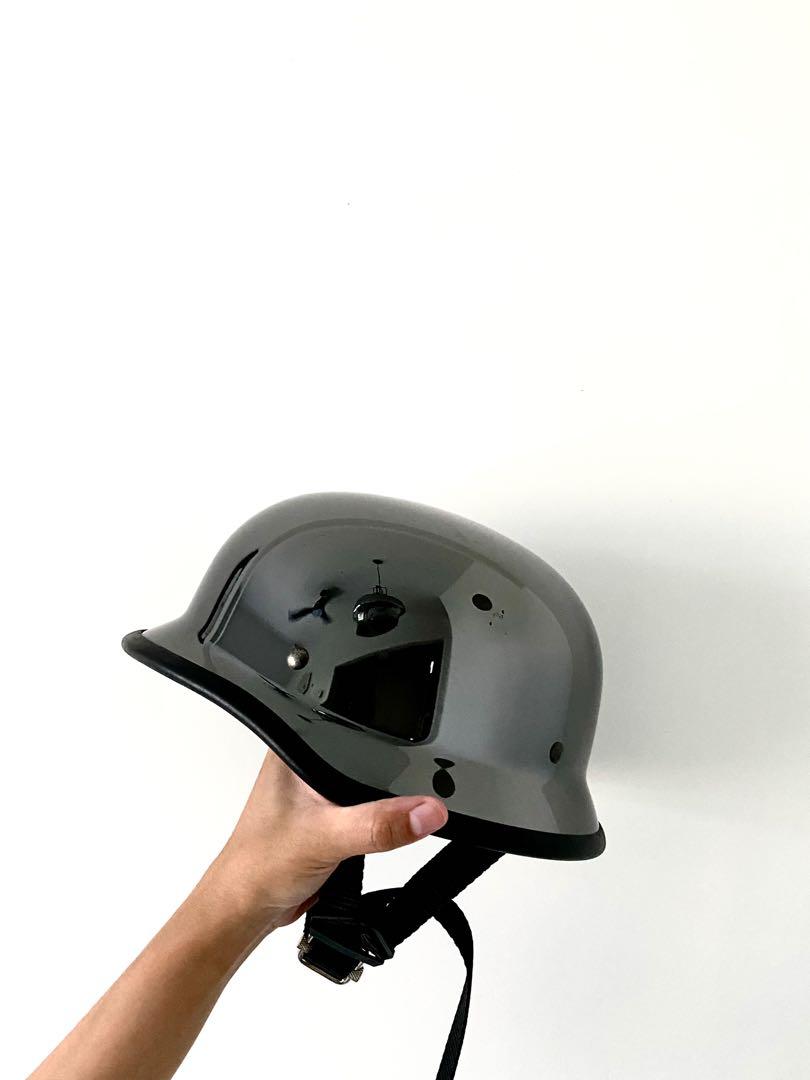 Chrome shop half helmet