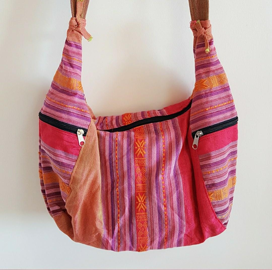 Bohemian Woven Ethnic Hippie Hobo Sling Crossbody Messenger Bag pre loved Women s Fashion Bags Wallets Cross body Bags on Carousell