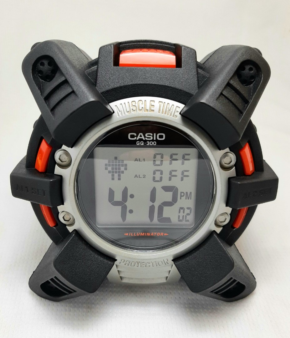 Sold Casio GQ300 Muscle Time Alarm Clock Motion Athelet G Man GQ 300 Retro Classic Vintage G Shock