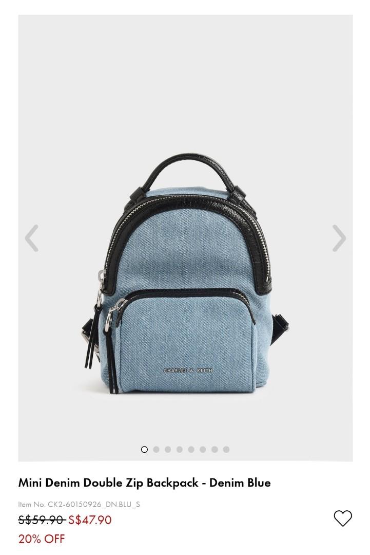 Charles and keith double zip backpack sales
