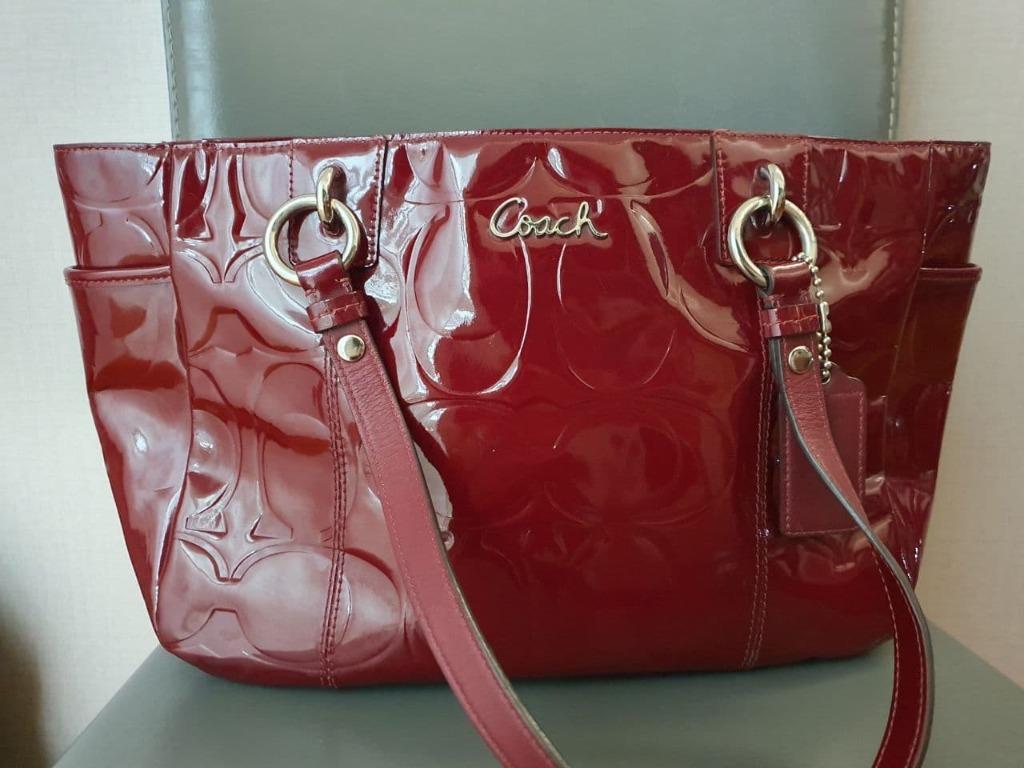 Red patent leather coach purse new arrivals