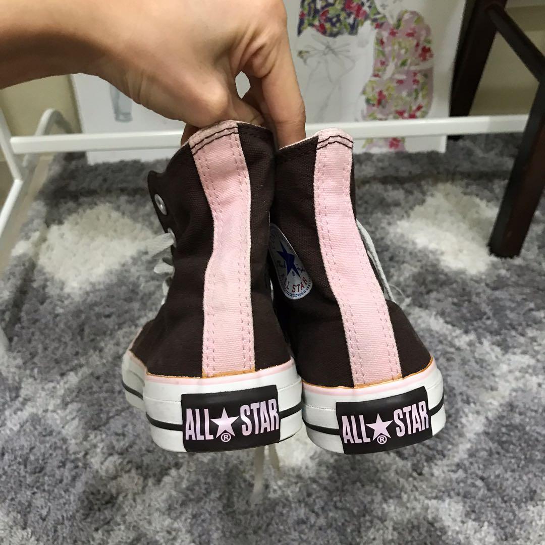 Converse High Cut Brown Pink, Women's Fashion, Footwear, Sneakers on  Carousell