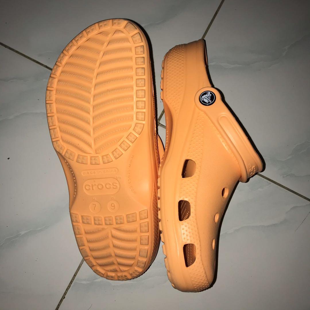 orange classic crocs