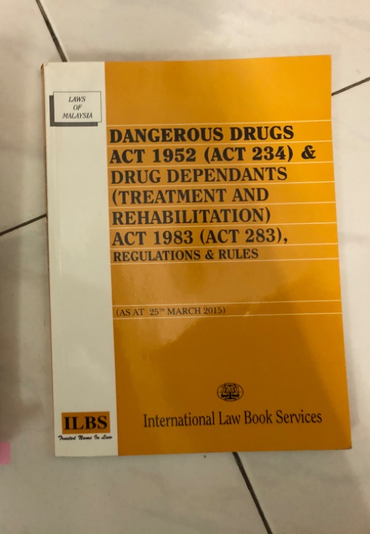 Dangerous Drugs Act 1952 Books Stationery Books On Carousell