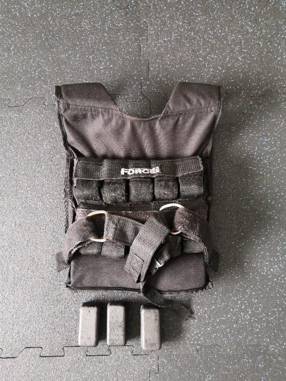 Force Usa Weight Vest. Adjustable 1kg to 20kg Sports Equipment Exercise Fitness Weights Dumbbells on Carousell