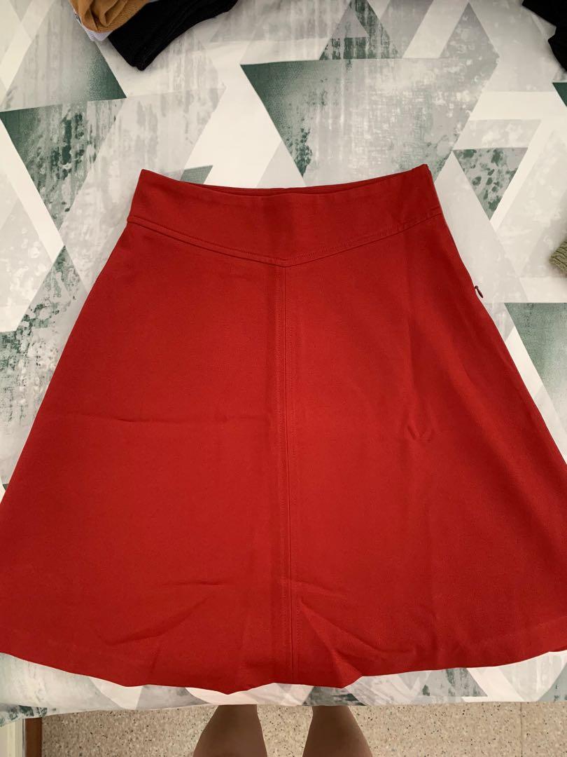 Forever 21 red skirts, Women's Fashion 