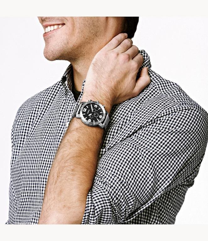 Nate chronograph stainless steel watch sale