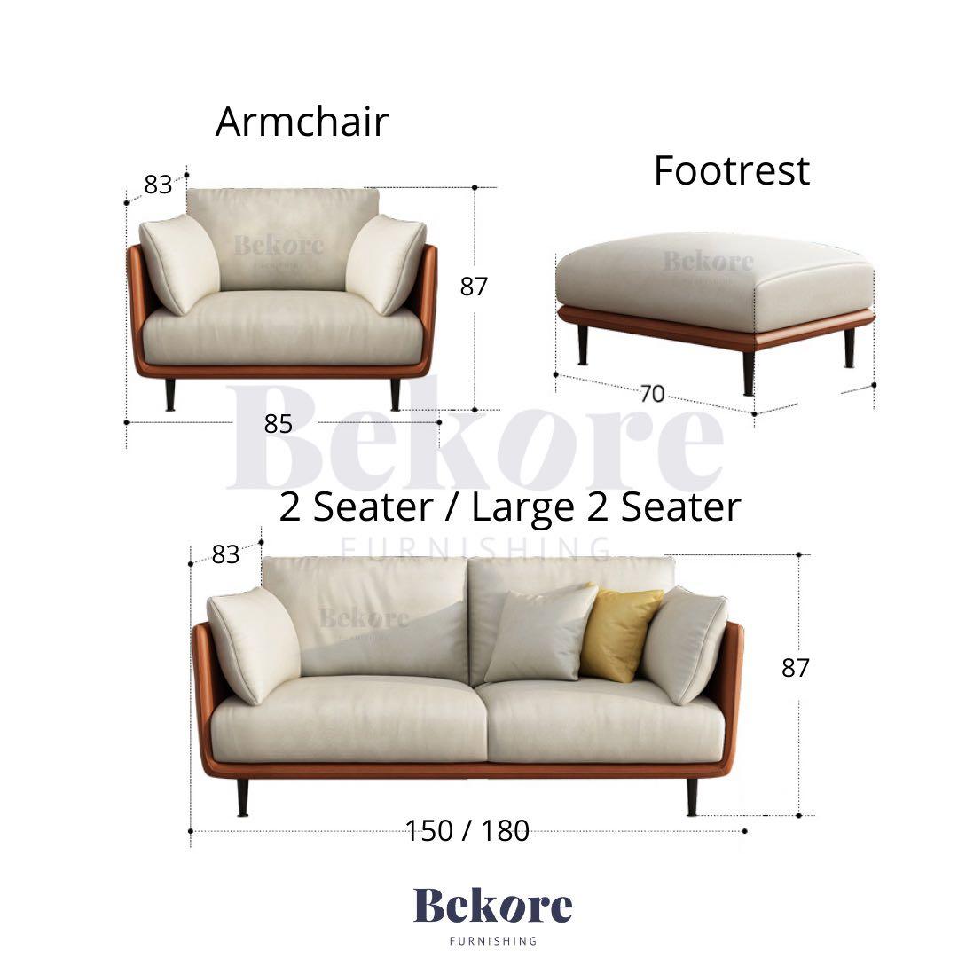 free adam fabric sofa furniture home living furniture sofas on carousell